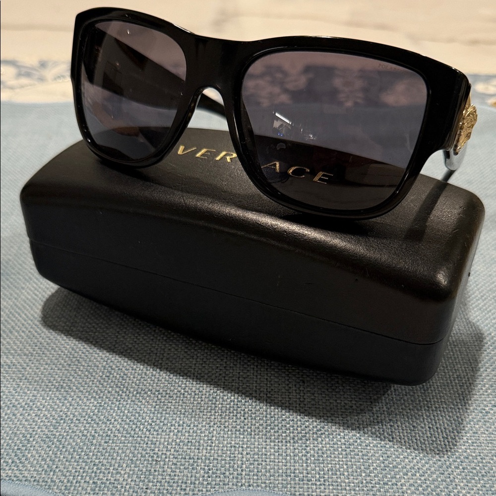 Versace Polarized Black Sunglasses
